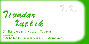 tivadar kutlik business card